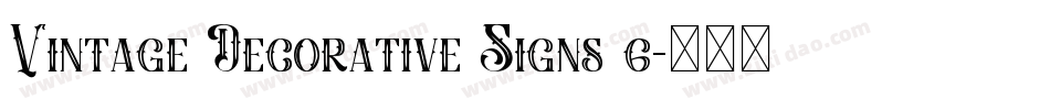 Vintage Decorative Signs 6字体转换